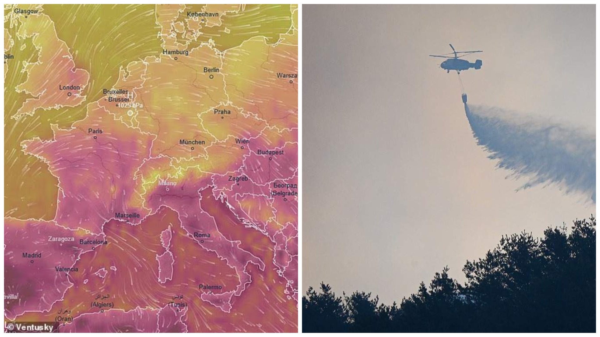 Аномальная жара и пожары в южной Европе